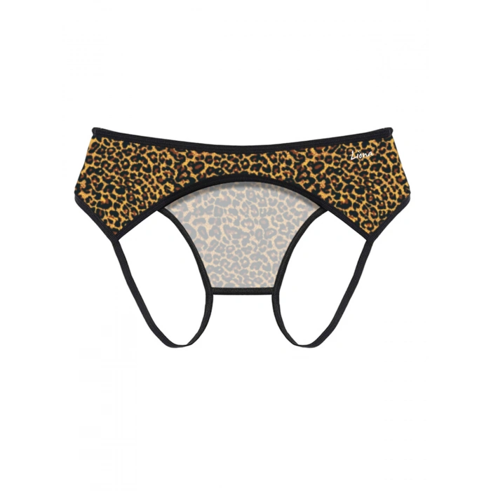 Ağı Arası Açık Leopar Desenli Fantazi Külot