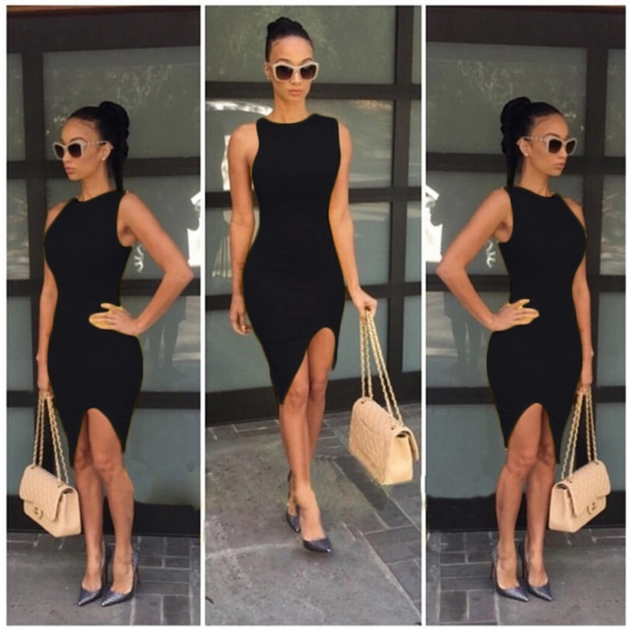 B101209 Asimetrik Kesim Elbise