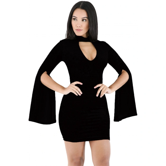 B101395 Kesik Kol Fantazi Elbise