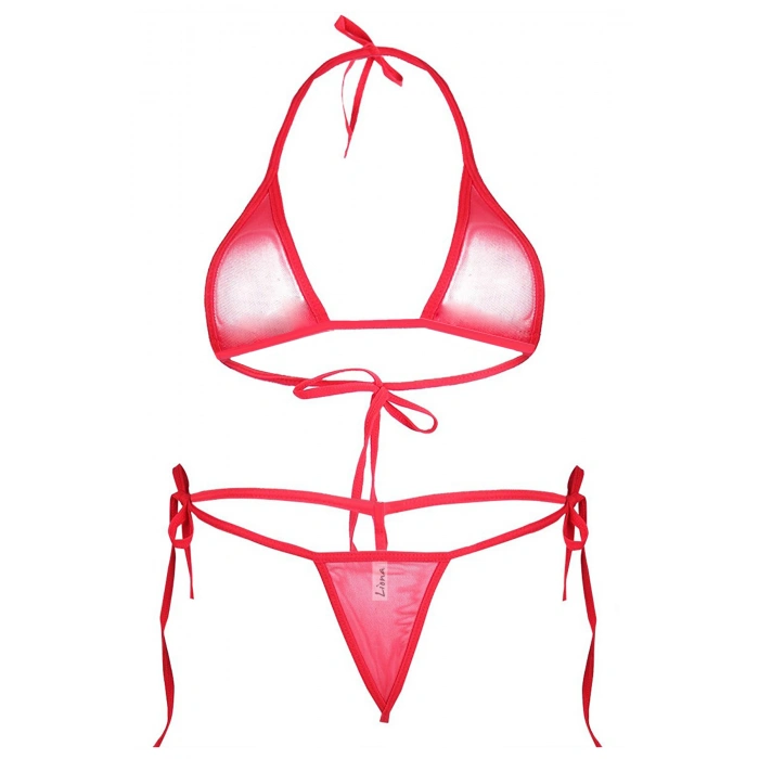 Büyük Beden Kırmızı Fantazi İç Çamaşırı Takımı