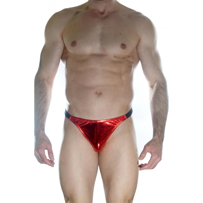 Erkek  Arkası Büzgülü Kırmızı Brazillian Slip