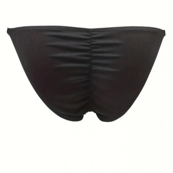 Erkek  Siyah Büzgülü Slip İç Giyim