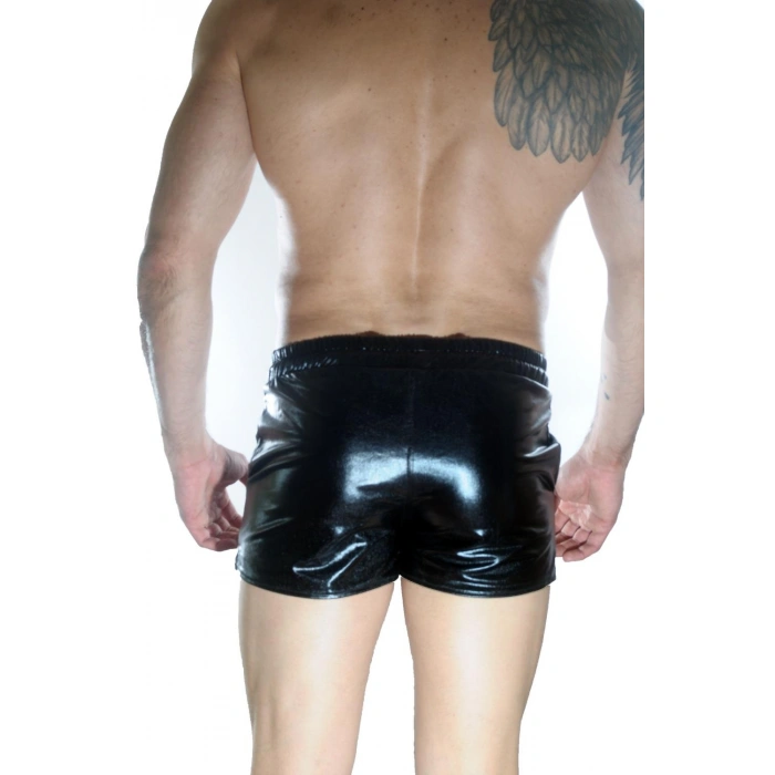 Erkek Siyah Lame Short