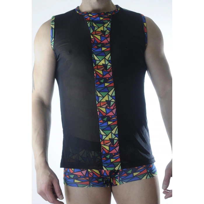 Erkek Transparan Renki Atlet Boxer Takımı