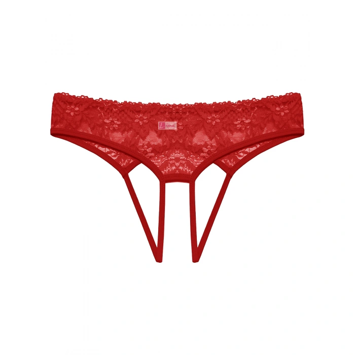 Kadın Kırmızı Dantelli Fantazi Külot