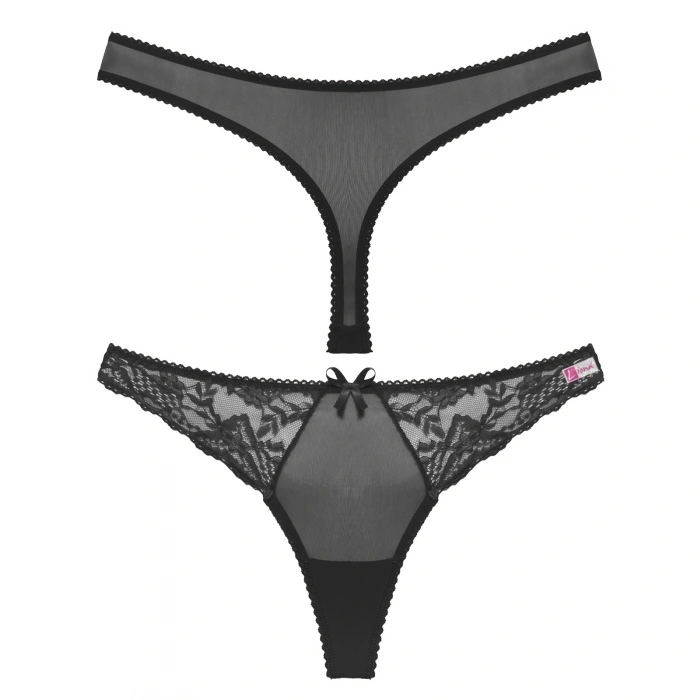 Siyah Dantelli Fantazi G String Külot