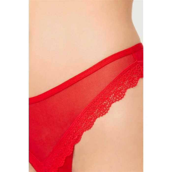 Tül Ve Dantel Detaylı Kadın Tanga