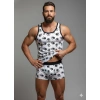 Erkek Desenli Tank Top Boxer Takım
