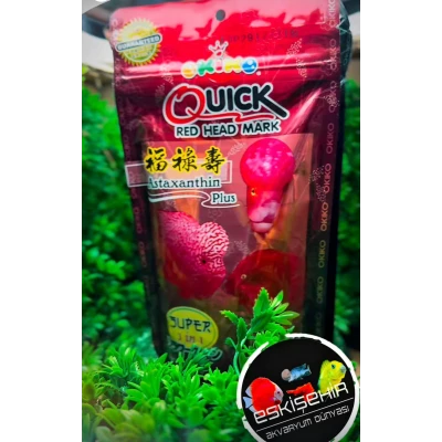 ORJİNAL PAKET OKİKO ASTAXANTHİN PLUS RENK FLOWERHORN YEMİ KIRMIZI