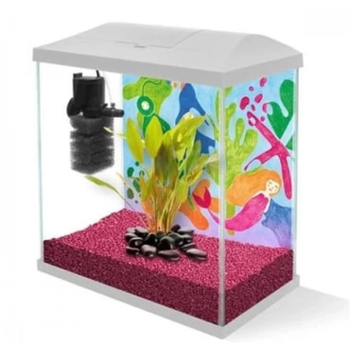 Aquael aquarıum set leddy mini 30 lt beyaz