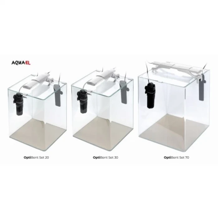 Aquael Optibent Set 70 WHİTE / 39x39x45Cm Full Set Akvaryum