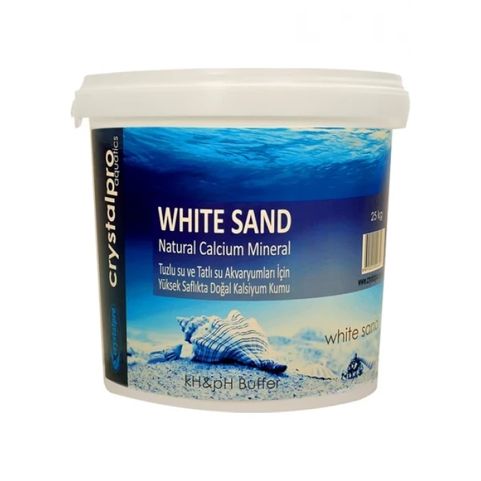 Crystal Pro White Sand 25 Kg Kalsiyum Karbonatlı Akvaryum Kumu