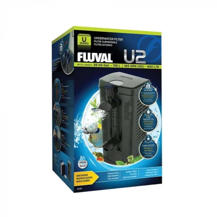 Fluval U2 Akvaryum İç Filtre 400 Lt/S