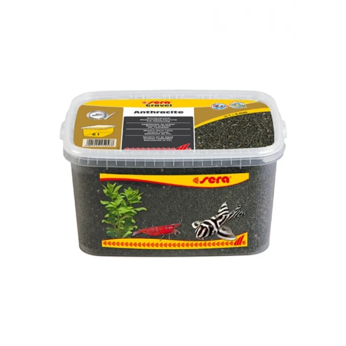 Sera Gravel Akvaryum Kumu Antrasit 1-3 mm 6 lt