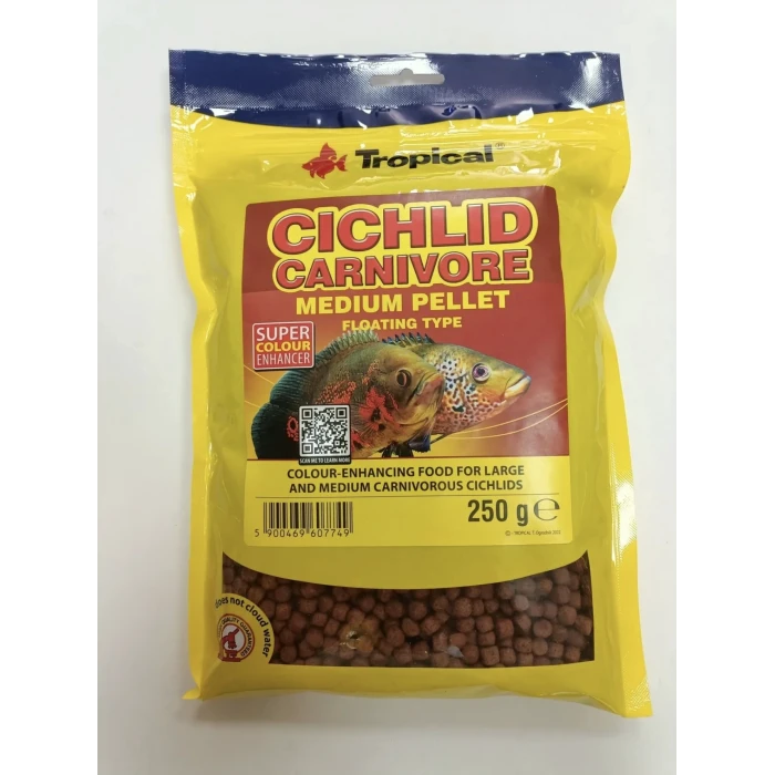 Tropical Cichlid Carnivore Medium Pellet 250gr