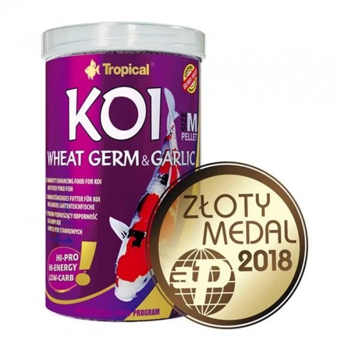 Tropical Koi Wheat Germ & Garlic Size M 1000ml 320gr