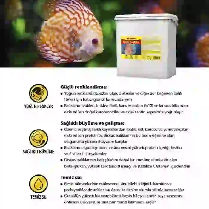Tropical Discus Colour Gran 100 Gram ( 2027 tarihli )