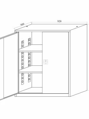 Çelik Dosya Dolabı Metal Dolap Ofis Dolapları Arşiv , Garaj , Bahçe , Kiler , Balkon 92X50X110