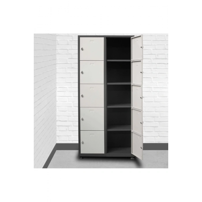 Metal Emanet Soyunma Dolap 10 Gözlü Çelik Dolap