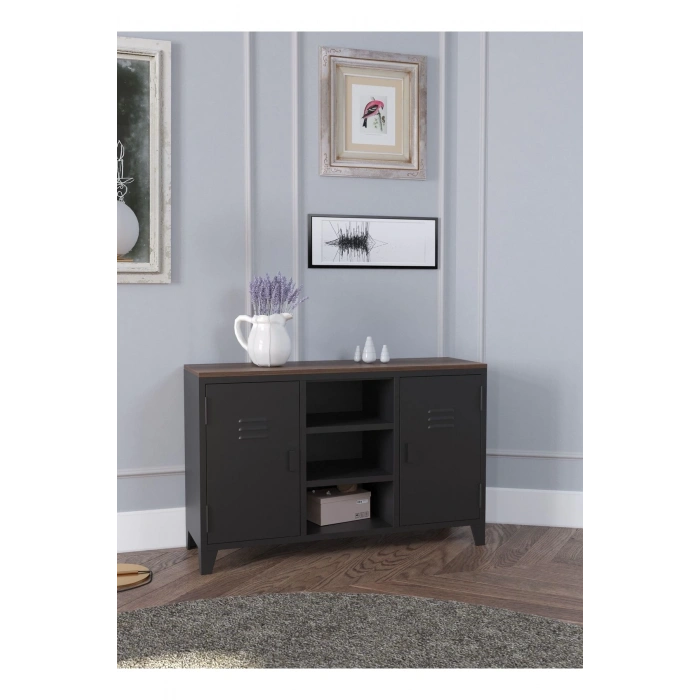 Metal Dosya Kitaplık Dolabı Vintage