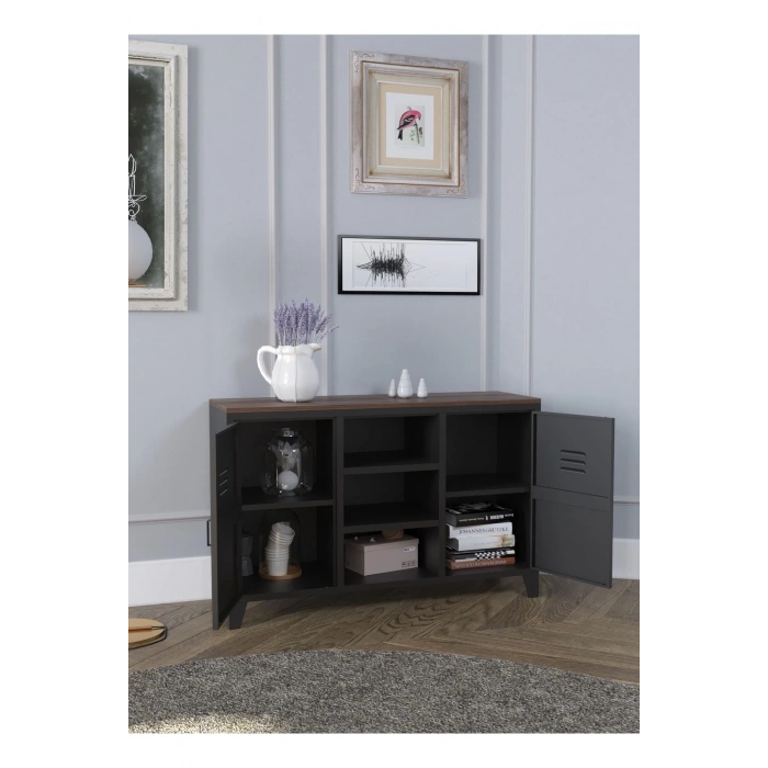 Metal Dosya Kitaplık Dolabı Vintage