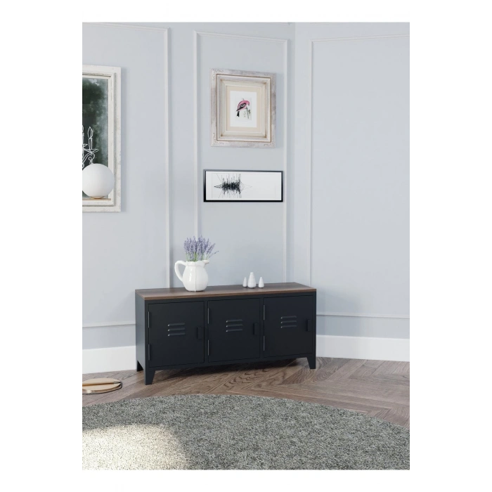 Metal Dosya Kitaplık Dolabı Vintage