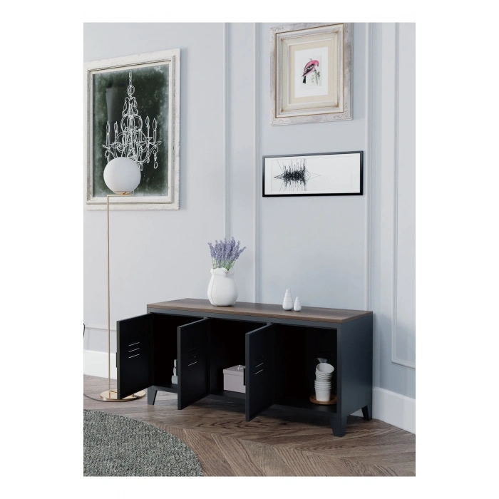 Metal Dosya Kitaplık Dolabı Vintage