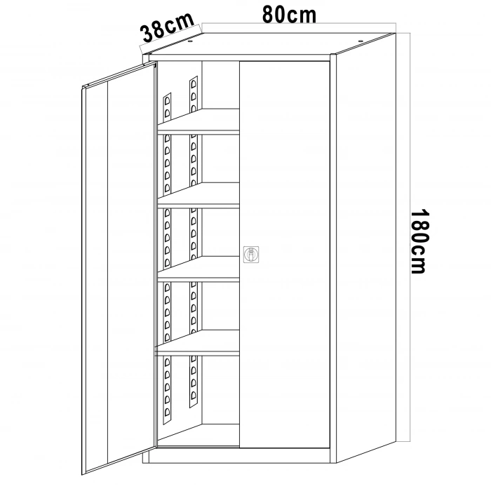 Çelik Dosya Dolabı Metal Dolap Ofis Dolapları Arşiv 80X38X180