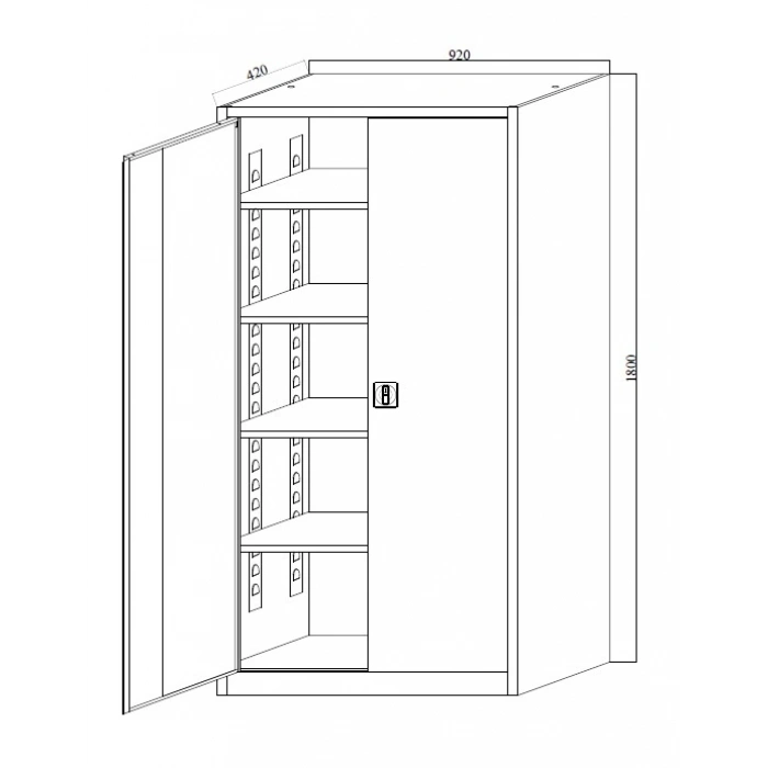 Çelik Dosya Dolabı Metal Dolap Ofis Dolapları Arşiv,Garaj,Bahçe,Kiler,Balkon 92X42X180