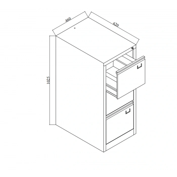 Metal Kartoteks Ofis Dolap 3 Çekmeceli