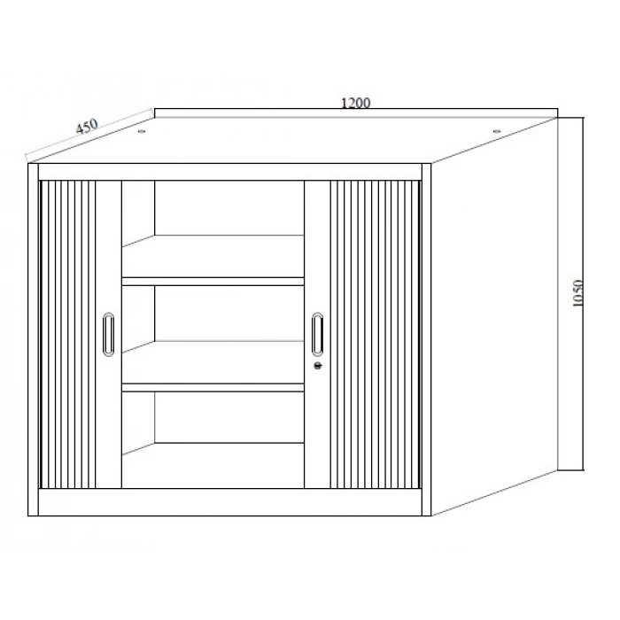 Sürgülü Kapılı Dosya Dolabı Çelik Dolap 120X45X105
