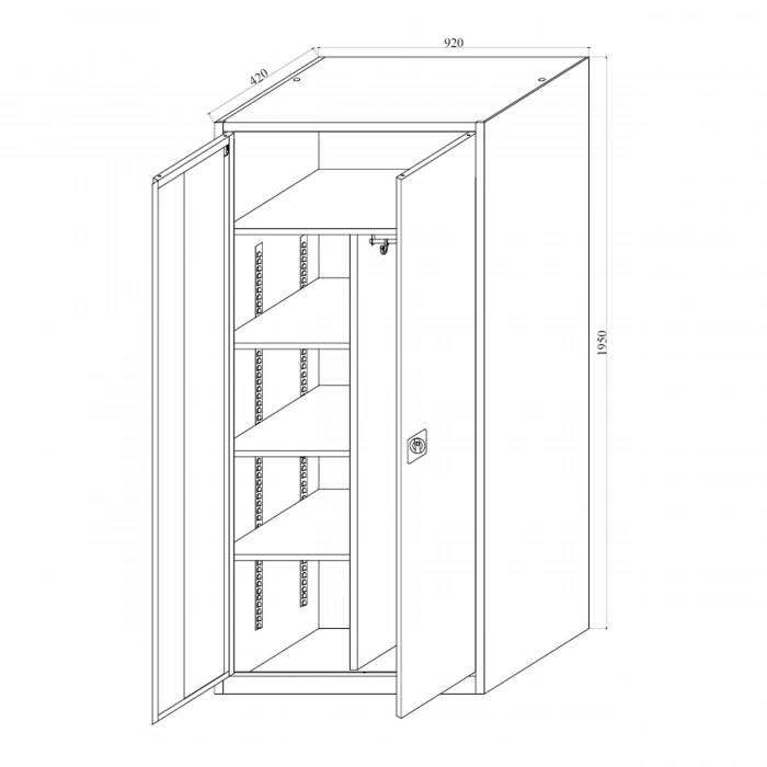 Temizlik Kiler Garaj Arşiv Dolabı 92X42X195