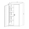 Çelik Dosya Dolabı Metal Dolap Ofis Dolapları Arşiv,Garaj,Bahçe,Kiler,Balkon 92X42X180