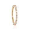 Yellow Gold Thin Eterniy Wedding Band For Women