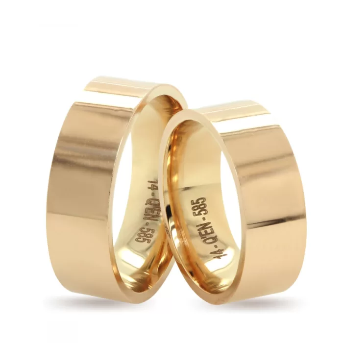 Yellow Gold Simple Classic Engagement Band For Men