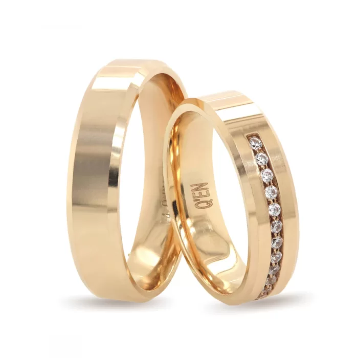 Handmade Classic Half Eternity Wedding Band Set