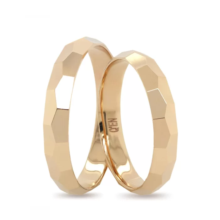 Yellow Gold Shiny Classic Wedding Band For Men