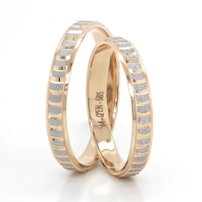 Light Collection Striped Wedding Band For Women
