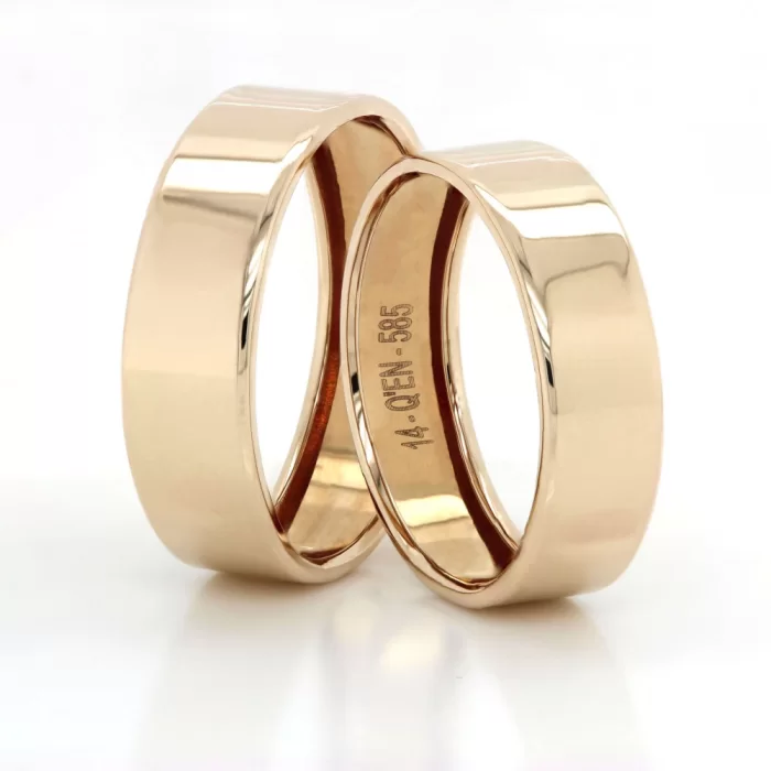 Gold Classic Shiny Wedding Ring For Men