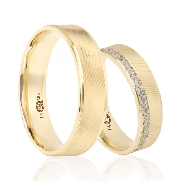 Yellow Gold Eternity Patterned Wedding Band For Women