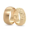 Yellow Gold Matte Classic Wedding Ring For Men