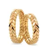 Yellow Gold Braided Engagement Ring For Women 