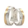 Two Tone Waterway Patterned Eternity Engagement Ring For Men