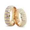 Two Tone White Gold Vertical Design Wedding Ring For Men