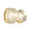 Two Tone Gold Heart Rhythm Pattern Wedding Ring For Men