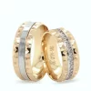 Two Tone Engagement Ring Set