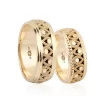 Yellow Gold Drop Patterned Wedding Band For Men