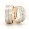 Two Tone Brushed Eternity Wedding Band For Men