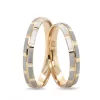 Two Color Thin Wedding Ring For Women