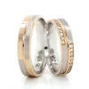 Two Colour Gold Wedding Ring For Men